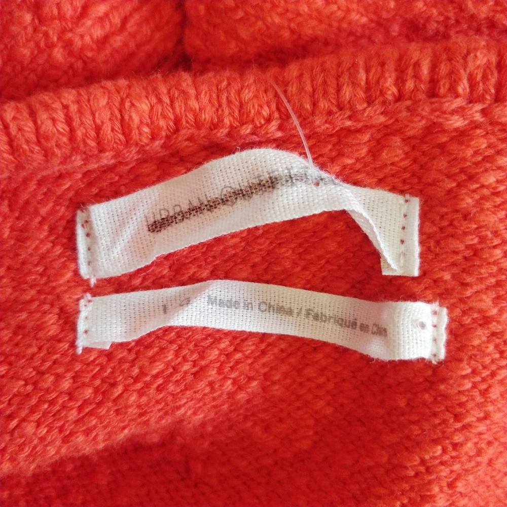 NEW Urban Outfitters Orange Molly Ruffle One Shoulder Crop L - Picture 7 of 9